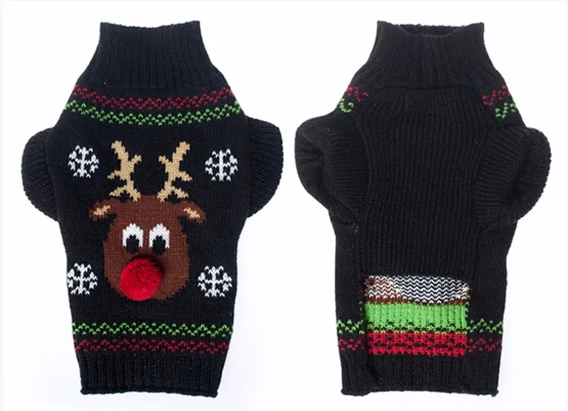 Новое поступление дешевая одежда для собак с рисунком рождественского лося, свитер для собаки для маленьких собак, чихуахуа, ёрки XXS/XS/S/M/L/XL
