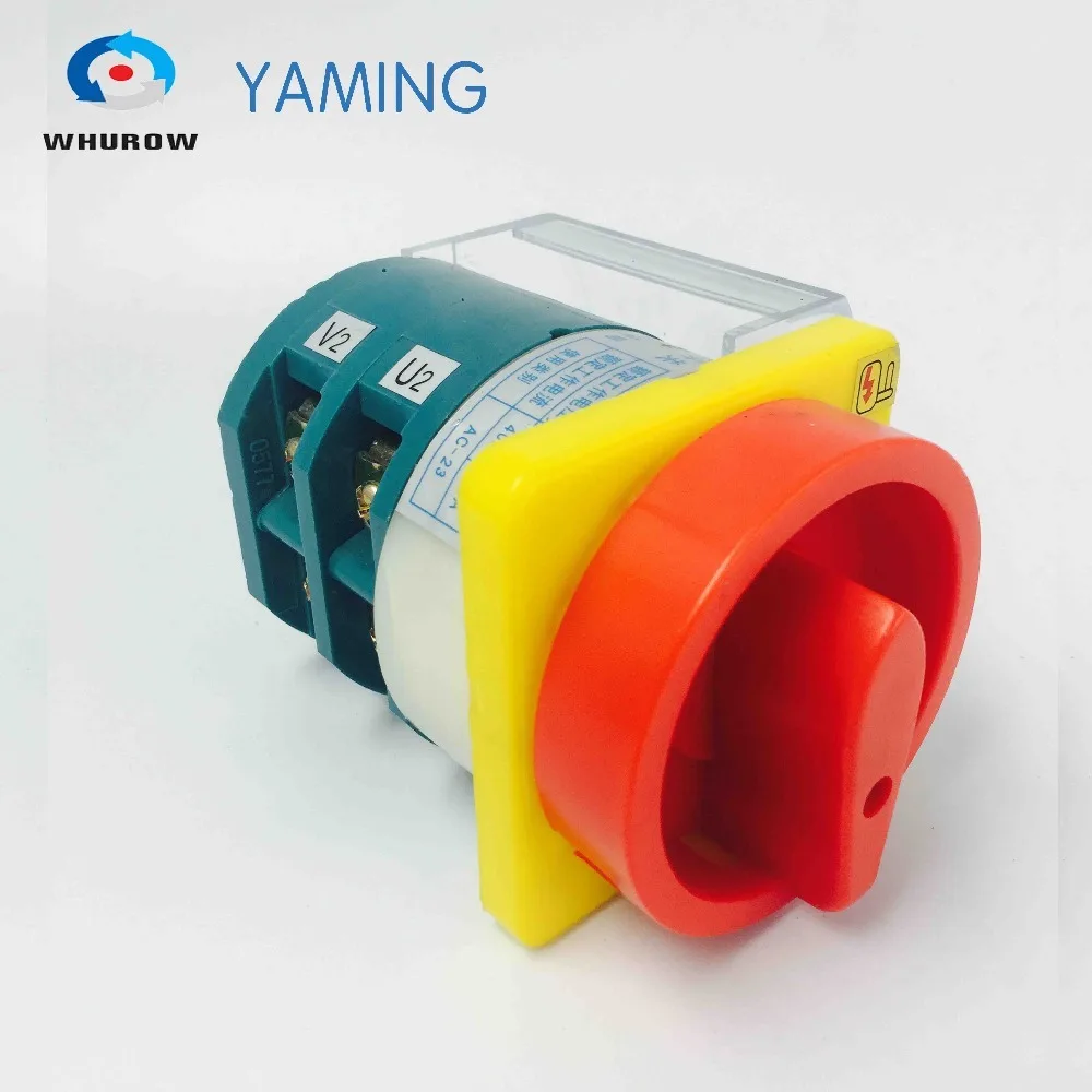 

HZ12-40/04 OFF-ON 2 Position 2 Phases With Protective Plastic Cover Emergency Stop Padlock Power Cut Off Motor Rotary Cam Switch