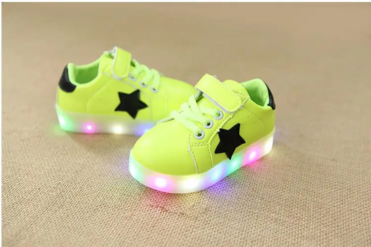 Детская обувь с светильник для маленьких мальчиков и девочек туфли со светодиодной подсветкой; светящаяся спортивная обувь светящиеся кроссовки для мальчиков и девочек, Ligthed обувь