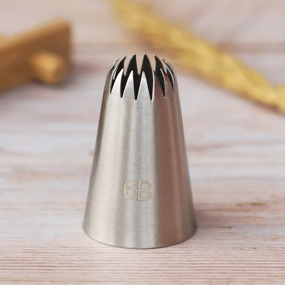 

#6B Piping Nozzle Cake Decorating Icing Tips Stainless Steel Tube Nozzle Baking & Pastry Tools Bakeware