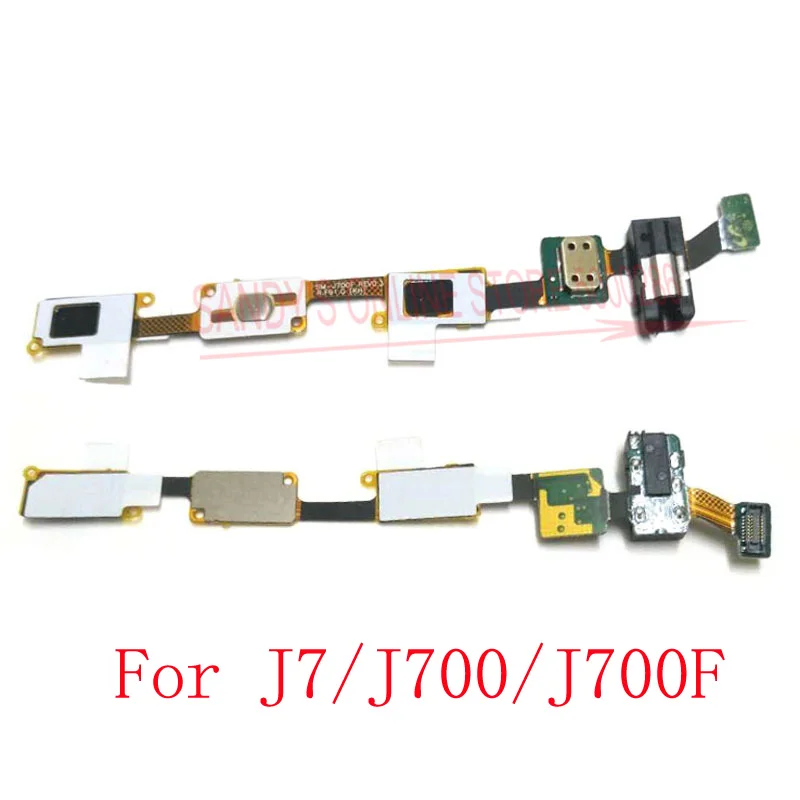 

1 Pcs/Lot New High Quality Home Button Keypad Sensor Audio Jack Headphone Flex Cable For Samsung Galaxy J7 J700 J700F
