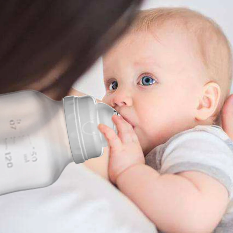 ZIMEITU руководство силиконовый молокоотсос Молоко с бутылкой мощный детский соска всасывания 150 мл кормление грудью сосание для мамы
