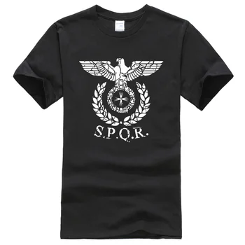 

SPQR Roman Gladiator Imperial Golden Eagle T-Shirt Men Casual O-Neck T Shirt Short Sleeve Harajuku Tops Tees Cotton Male Shirts