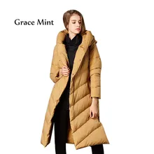 Long Hooded Down Jacket Winter Thick Warm Down Jacket Fashion Women Outerwear & Coats M/L winter women s coats women s down jacket light jacket maternity down jacket fashion warm clothing women parkas