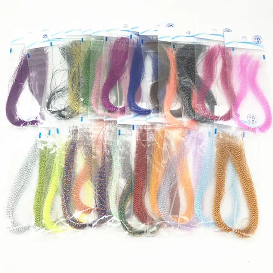 Bimoo 4 Pack Flashabou Tinsel Fly Tying Crystal Flash for Jig Hook Lure