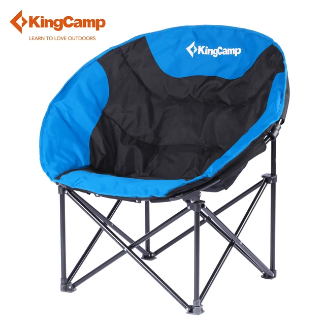 Best price at $103 Cheap KingCamp Moon Leisure Ultralight Camping Chair Blue Fishing Chairs with Magazines Bag Heavy-Duty Construction
