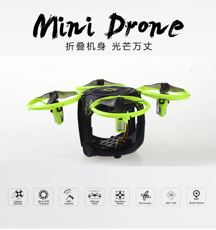 

New Arrival Foldable Transformable Collapsible Mini RC Drone With HD Camera Wifi FPV Altitude Hold Toys For Christmas Gift FSWB