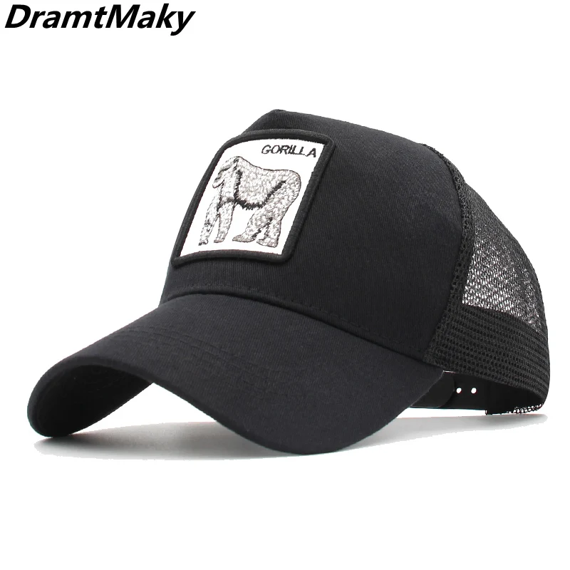 Gorilla Flat Brim Baseball Cap Adjustable Snapback Trucker Hat Caps Hip Hop Hat