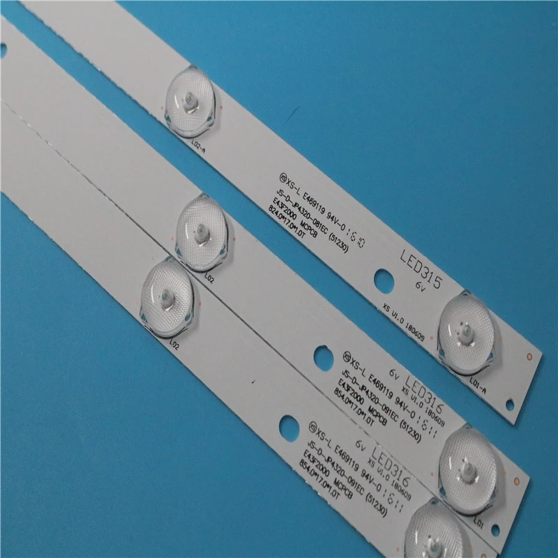 

LED backlight strip lamp for AKAI AKTV432 JS-D-JP4320-091EC JS-D-JP4320-081EC E43F2000 D43-F2000