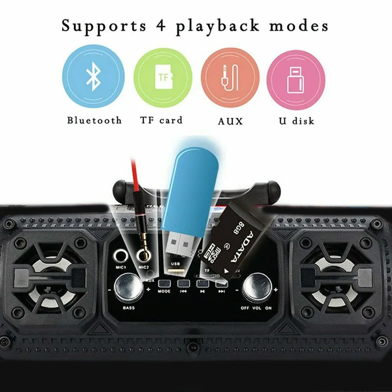  High Quality Wireless Bluetooth Waterproof Portable High-power 15W Music Barrel Speaker for Outdoor