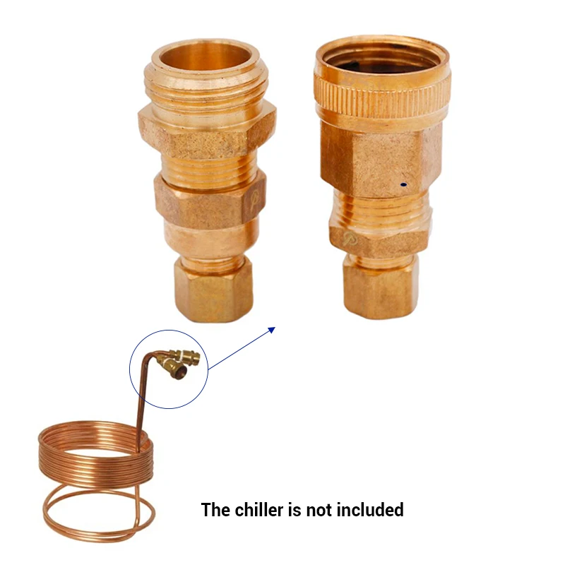 

Wort Chiller Conversion Kit 3/8" O.D. Tubing DIY Immersion Wort Chiller 3/4" Garden Hose Thread Homebrew Chiller Adapters