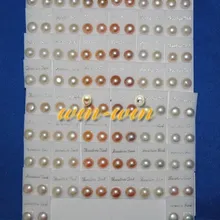 9-10 мм супер большой Размеры из натуральной пресноводный жемчуг Серьги-гвоздики ювелирные Горячая Дешевые Шарм ювелирных изделий