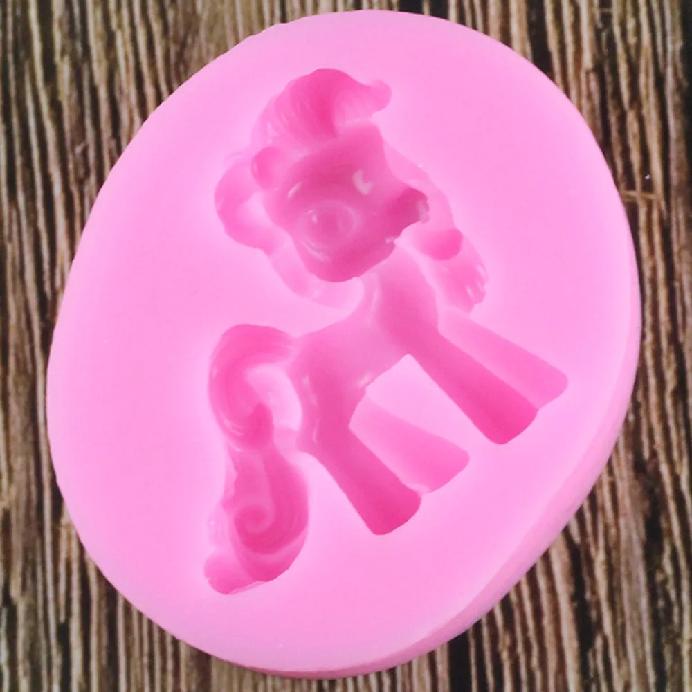 3D пони силиконовые формы для дня рождения торт декоративные Инструменты Fondant