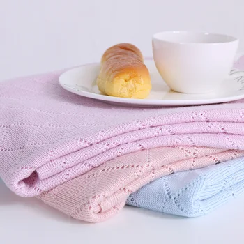 

Blanket Super Soft Children Blanket Pattern Spring Summer Air Conditioning Blanket Pink and Blue 110*120cm
