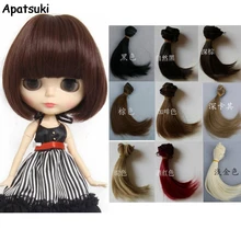 10 100cm Doll Wigs For Barbie Doll DIY Doll Nature Curly Hair Wavy Wigs Natural Brown
