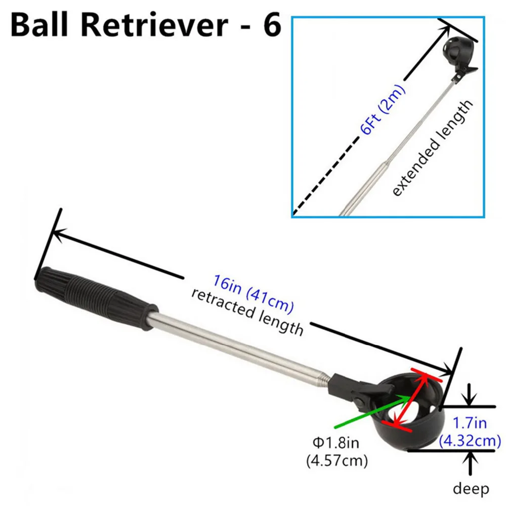 Палочки для гольфа, 1 шт., телескопическая палочка для ретривера, совок, аксессуары, палочки, оборудование, 8 секций, набор пальцев, десять