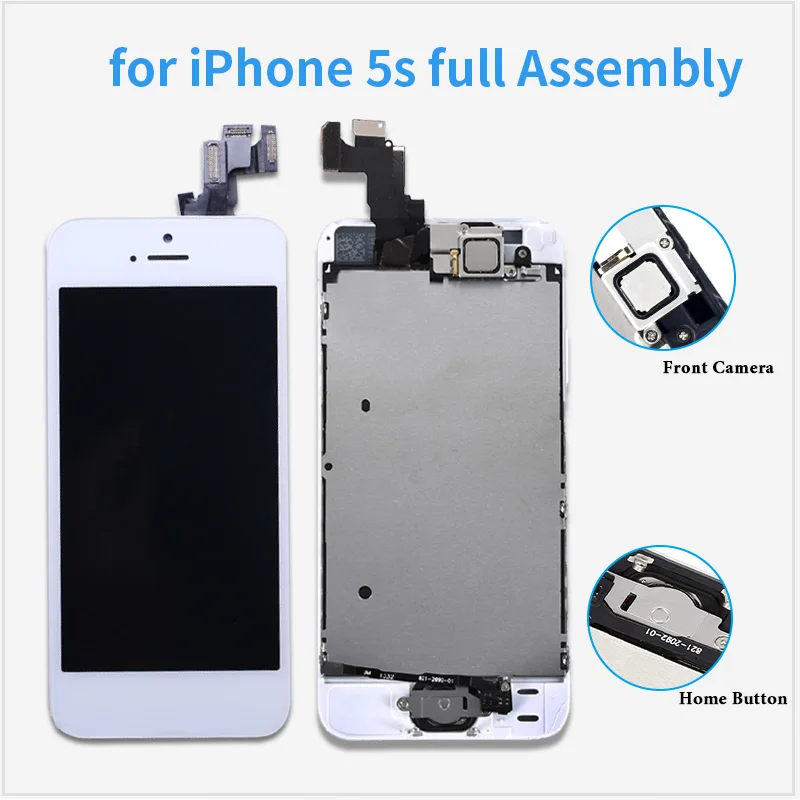 Pantalla táctil LCD AAA para Iphone 5s, montaje de digitalizador con cámara  de botón de inicio, para iphone 5s, A1453, A1457, A1530, A1533, A1528 -  AliExpress Teléfonos y telecomunicaciones