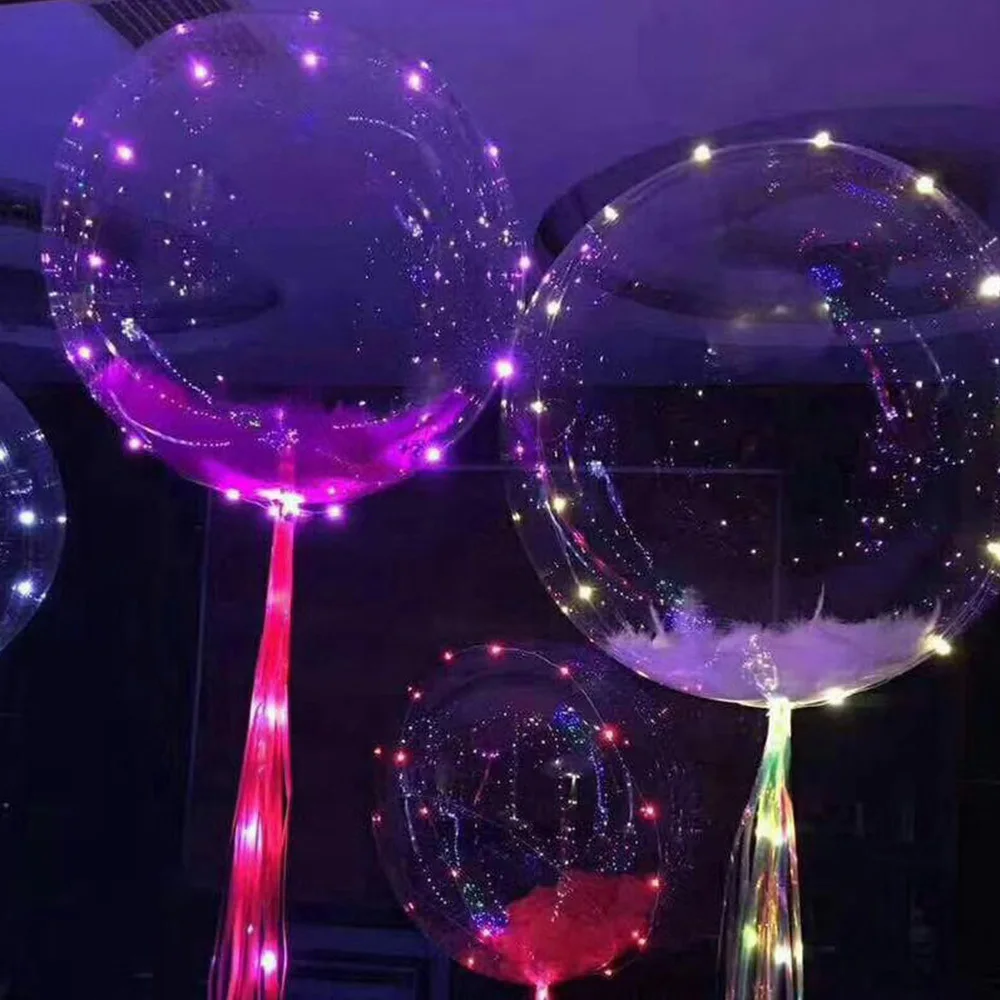 

Funny Luminous Ball Kids Toys Baby LED Transparent Balloon Glowing String for Party Wedding Christmas decor Children Toys Gift