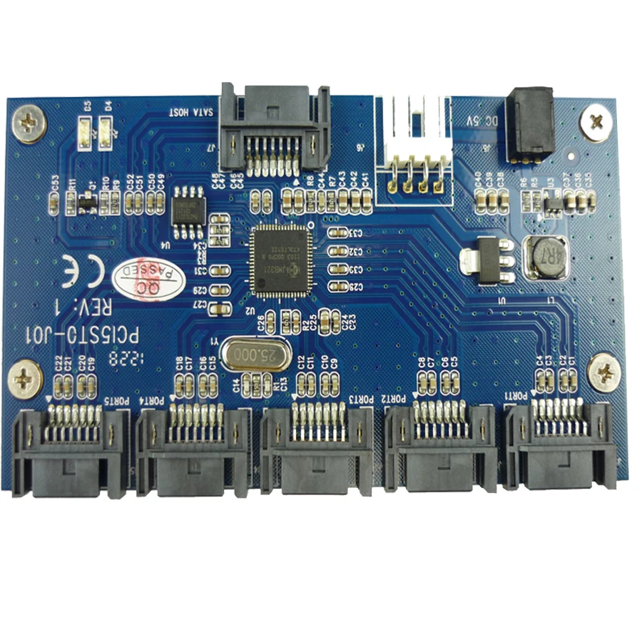 Adapter Card SATA 1 to 5 Port Converter (SATA Port Multiplier) Riser card Hub Drop shipping ...