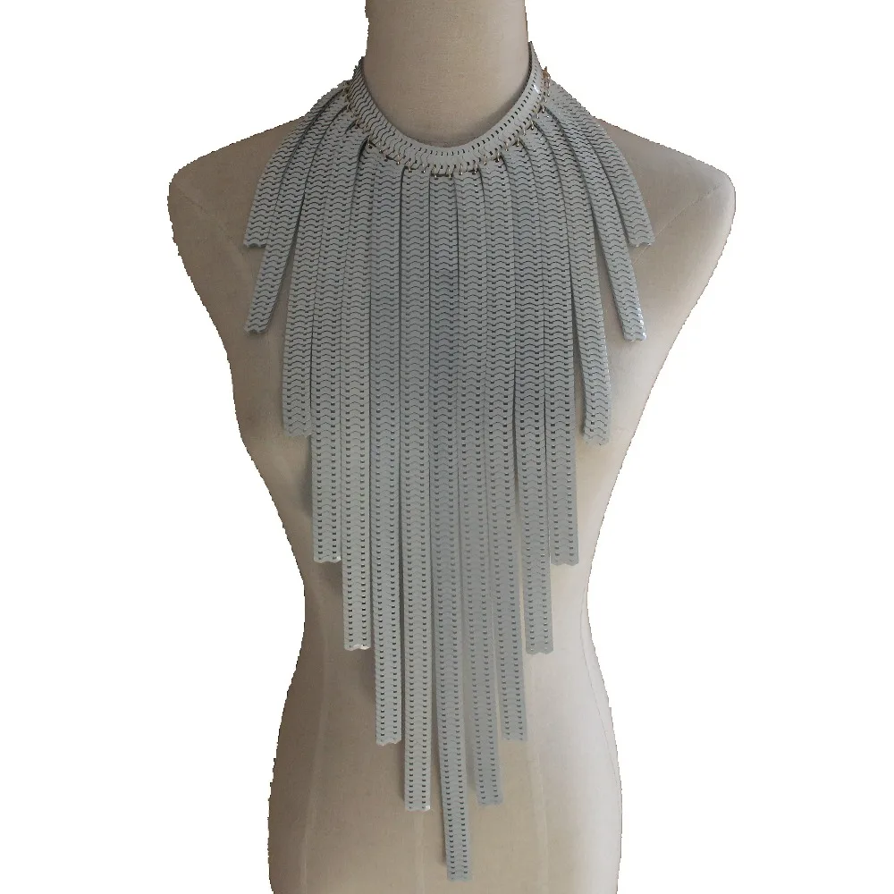 CirGen Fashion женский Готический цветной Массивный воротник с длинной кисточкой