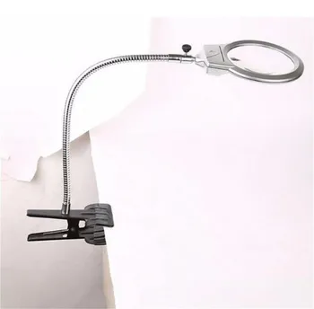 

Magnifying Glass With Clamp 2.25X 107MM 5X 22MM LED Illuminating Magnifier Metal Hose Desk Magnifier Lamps With Led Light