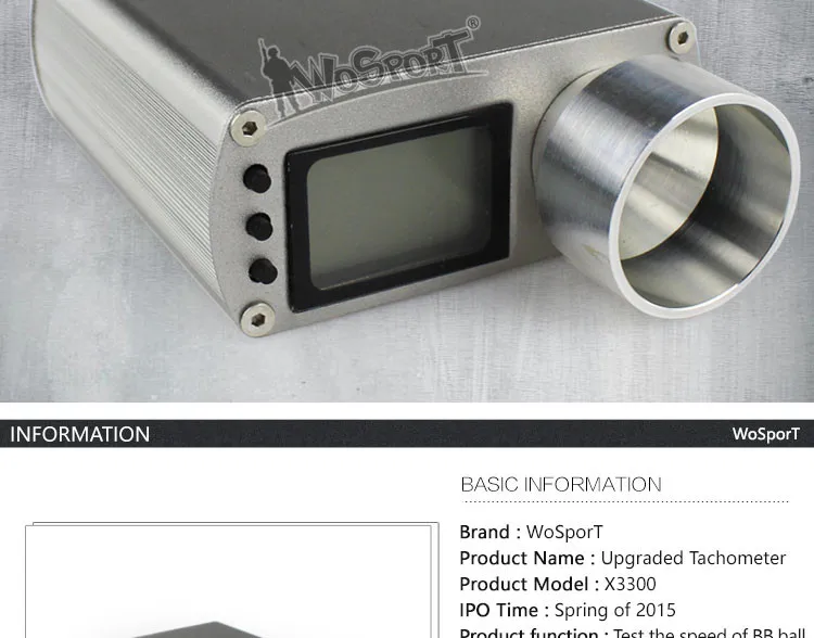 WoSporT цифровой обновлен Тахометр Скорость измерительный прибор Тахометр для BB мяч