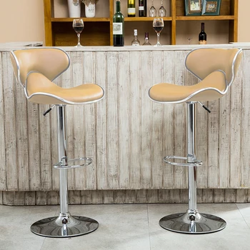 

1 Pair High Quality PU Leather Butterfly Backrest Bar Chairs Stool Gas Lift Height Adjusted Rotatable Kitchen Accessories HWC