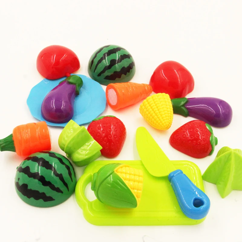 

Drop shipping 10PC /Set Plastic Kitchen toy Fruit Vegetable Cutting Kids Pretend Play Toy Educational Cook Cosplay kitchen toys