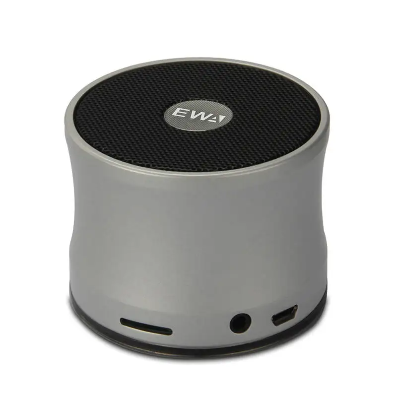 EWA портативный динамик беспроводной Bluetooth подключение для телефона/Tab/PC Поддержка MicroSD карты с мини сабвуфером EWA A109 - Цвет: silver