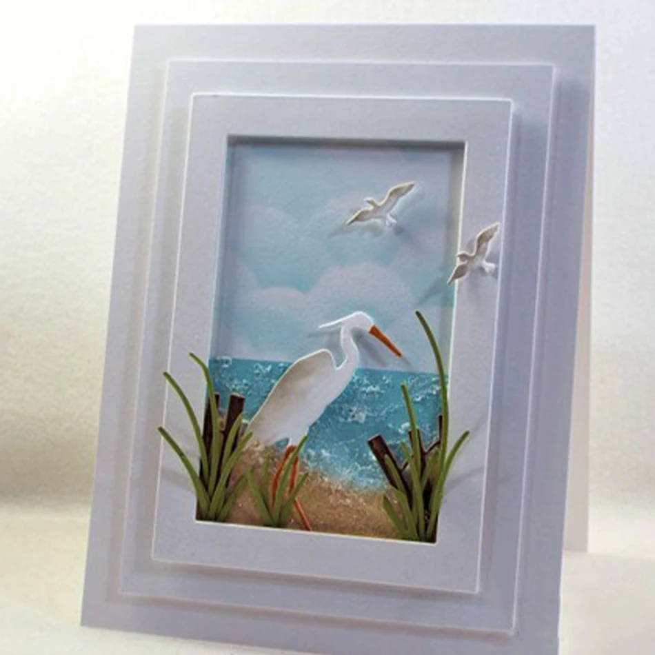 

YaMinSanNiO Shore Birds Metal Cutting Dies New 2019 Animal Dies Scrapbooking Crafts Background Die Cuts for Card Making