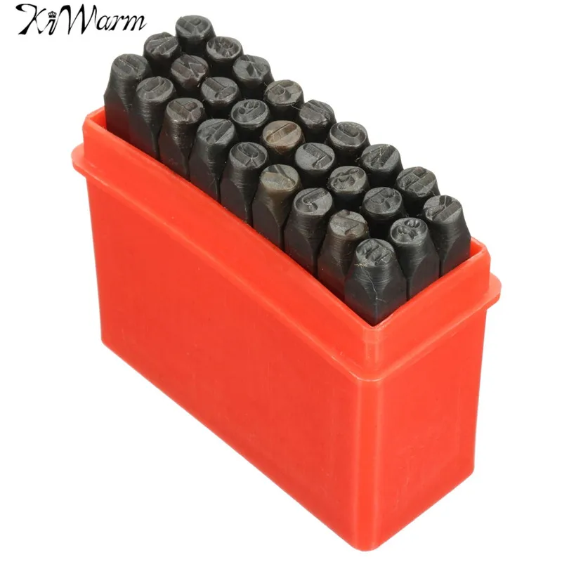 36pcs Stahl Punch Alphabet Buchstaben Anzahl Stempel Set Metall Leder Werkzeug
