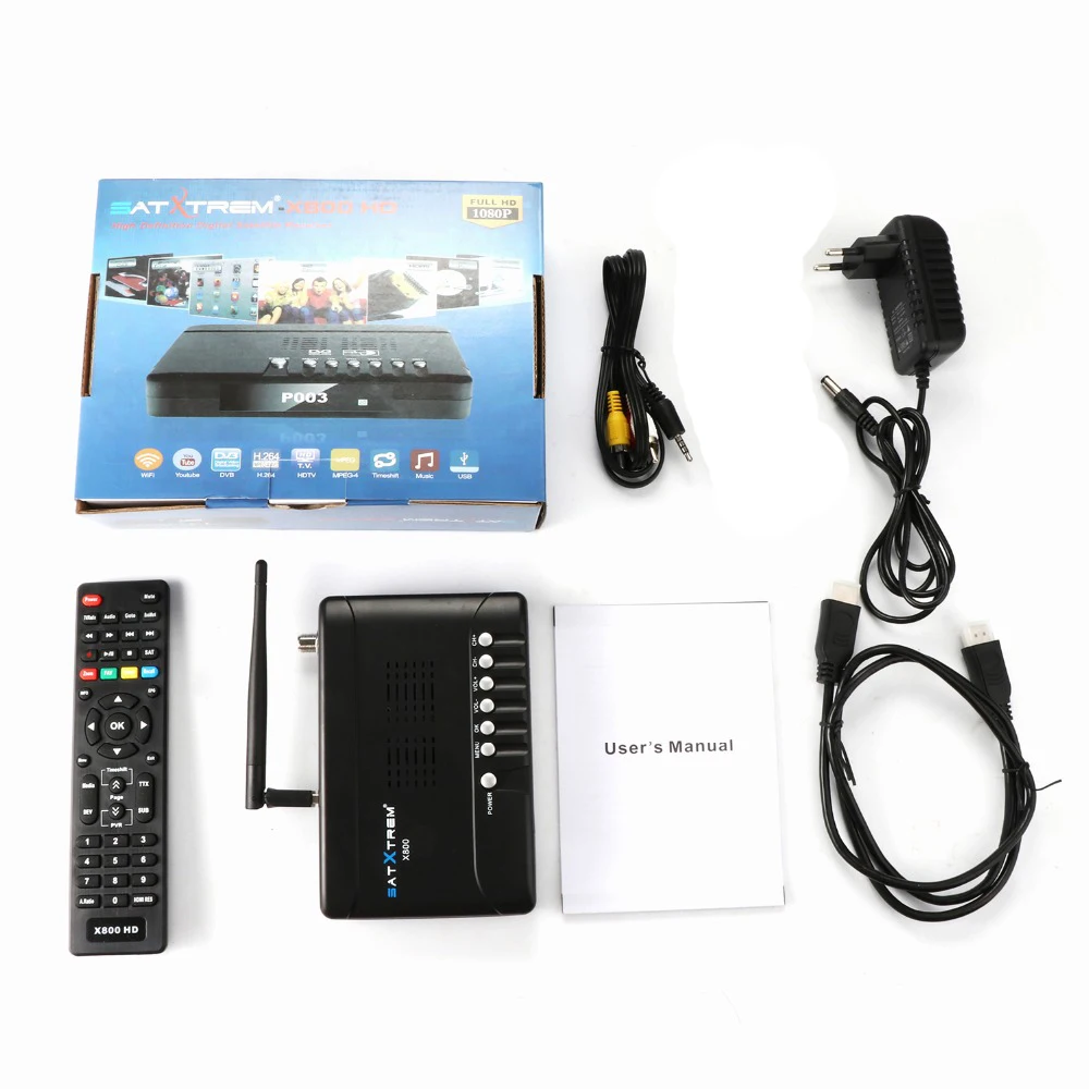 Satxtrem X800 HD 1080P DVB-S2 высокой четкости цифровой спутниковый приемник тюнер DVB S2 приемник Поддержка USB WiFi Dollby AC3 Cccam