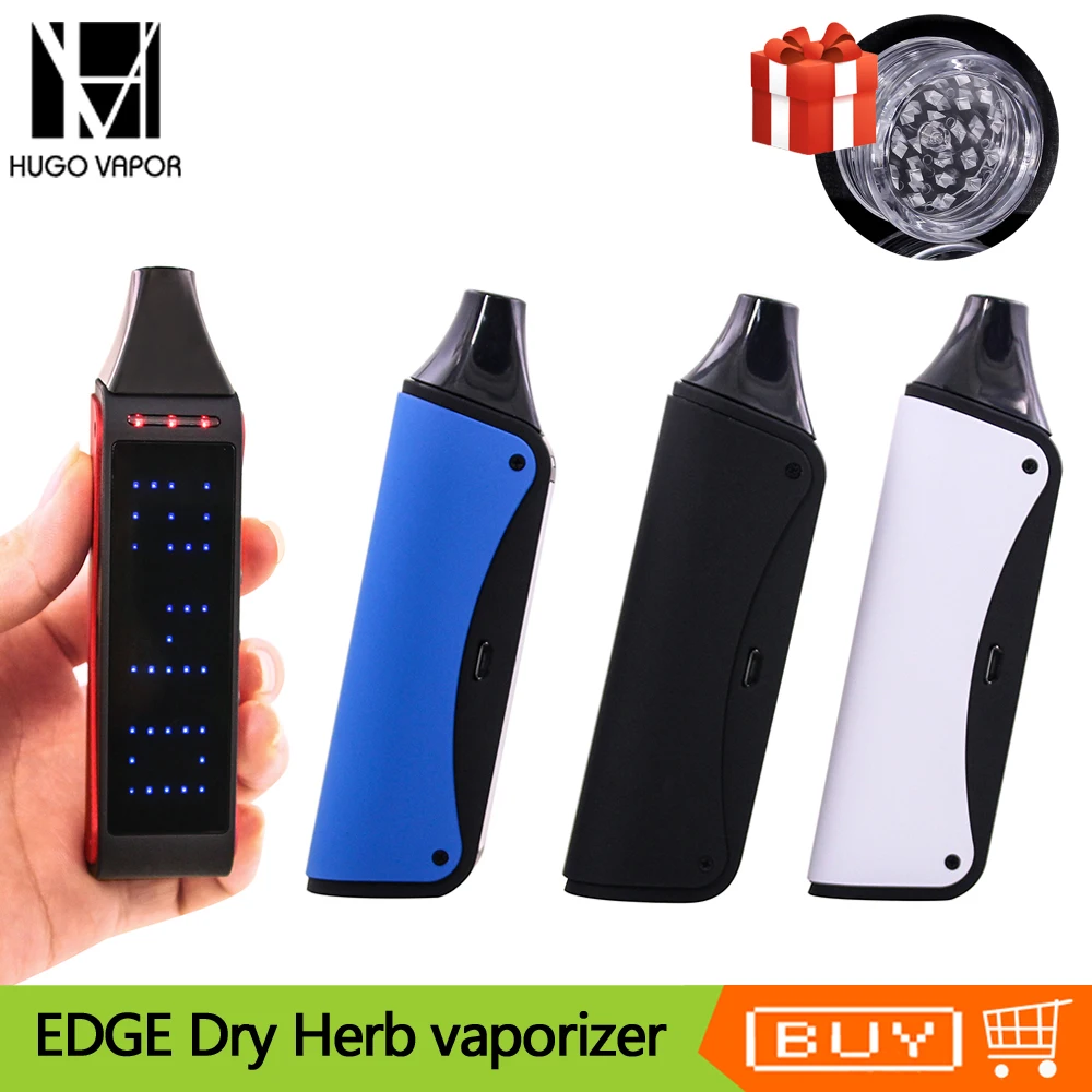 

Original Hugo Vapor EDGE Dry Herb Vaporizer 2000mAh Battery Ceramic Heating Chamber Vape Pen Herbal Vaporizer E Cigarette Kit