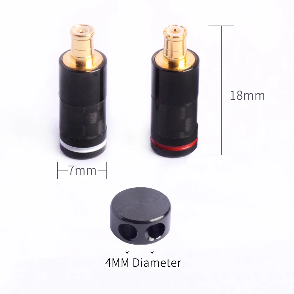 OKCSC 2PIN MMCX A2DC Интерфейс 3,5 мм разъем 2,5 мм/4,4 мм сбалансированный DIY HiFi кабель для наушников набор аксессуаров из углеродного волокна сплиттер слайд