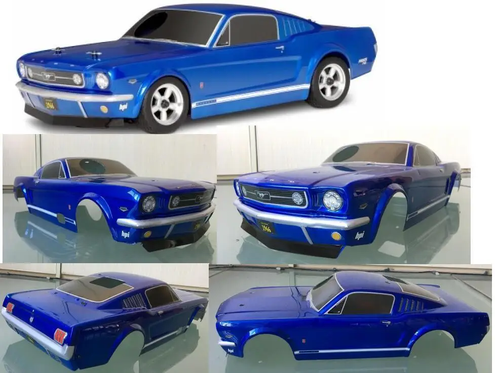 

HPI Racing PC OnRoad Race Touring RC nitro rs4 3 Evo Plyymouth muustang 200mm Body 1/10 Blue