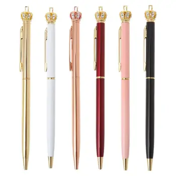 

Cute Kawaii Diamond Crown Ballpoint Pens For School Office Supplies Writing Stationery