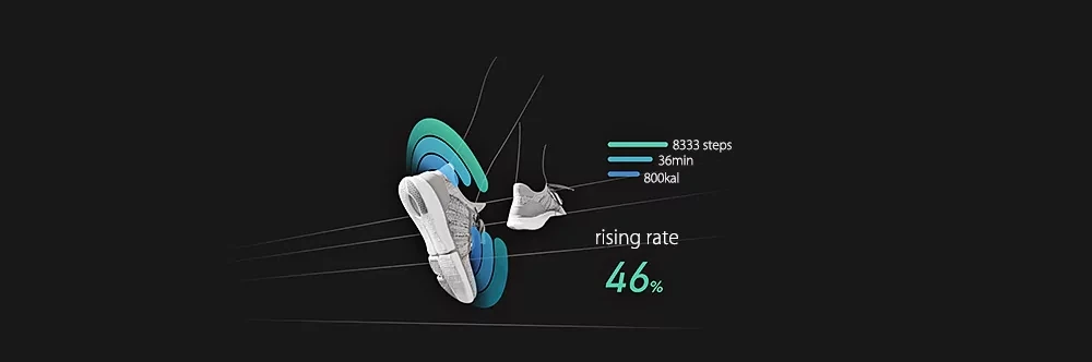 Xiaomi Mi Mijia Смарт легкий вес кроссовки с чипом Высокое качество Профессиональный модный телефон приложение дистанционного управления данными