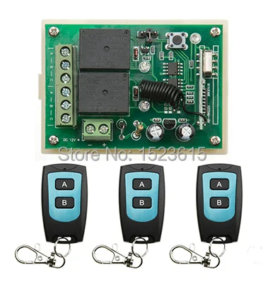 DC12V 2ch 10A rf Беспроводной Дистанционное управление переключатель Системы teleswitch 3