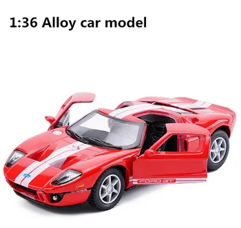 

Free shipping!high simulation Ford GT sports car model, 1: 36 scale alloy pull back car model toy, 2 open the door, wholesale