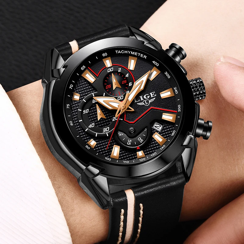 

Relojes Hombre 2018 New LIGE Fashion Mens Watches Luxury Brand Business Quartz Watch Men Sport Waterproof Big Dial male watch