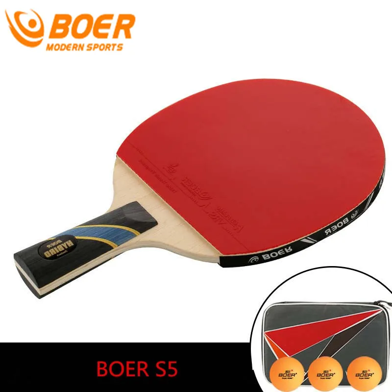 BOER S5 WRB 7 Layers Carbon Fiber Compound Board Table Tennis Racket