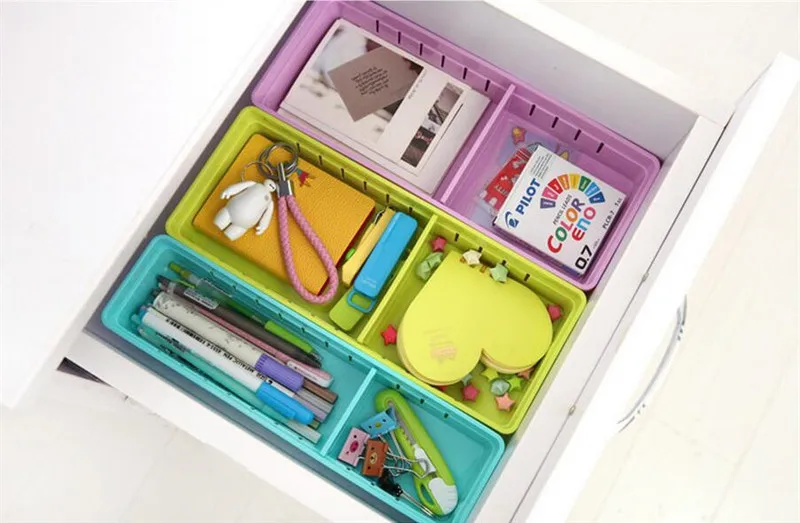 

Multi-function Practical Desktop Drawer Clothing Organizer Five Grid Storage Box Underwear Socks Bra Ties Organizer Storage box
