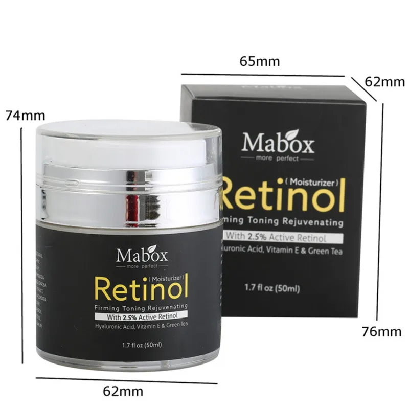 Retinol 2.5% Антивозрастной дневной и ночной увлажняющий крем для лица и глаз Гиалуроновая Кислота Витамин Е и зеленый чай cс кремы