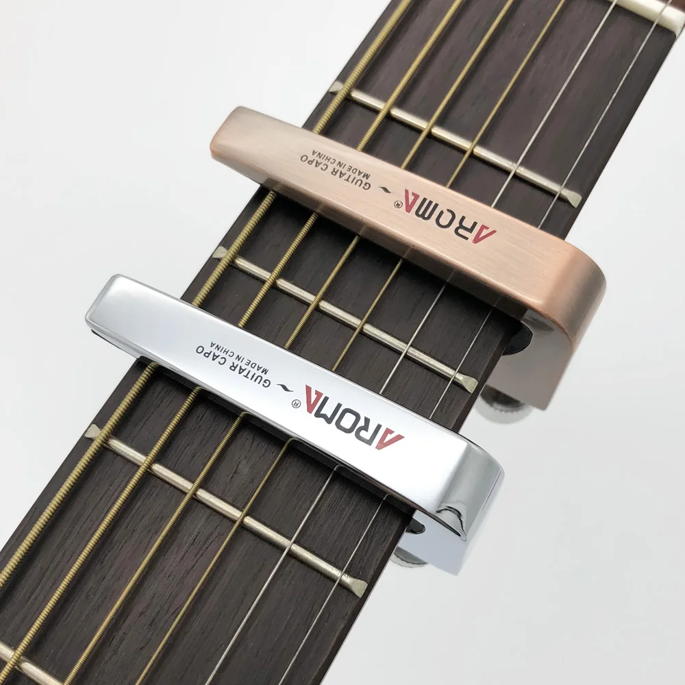 Aroma acústico Guitarra eléctrica Capo 6 cuerdas Capotraste ukelele Guitarra Color cromado cobre Aroma acústico Guitarra eléctrica Capo 6 cuerdas Capotraste ukelele Guitarra Color cromado cobre