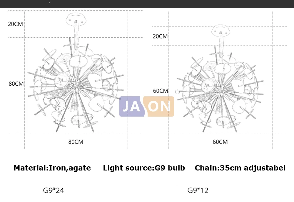 led g9 Постмодерн Железные Агат дизайнерские Светодиодные Лампы.Светодиодные Светильники Люстры Подвесные.Светильники Подвесные Светильники.Светильник Подвесной Светильник.Освещение Для Столовой,Фойе и Спальни