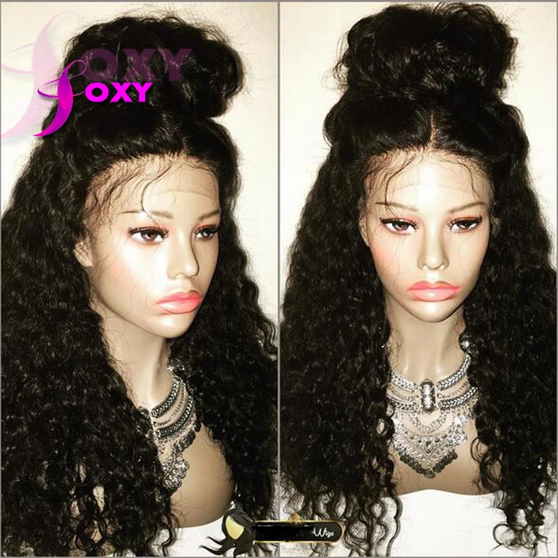 Unprocessed Virgin High Ponytail Full Lace Wig Peruvian Glueless