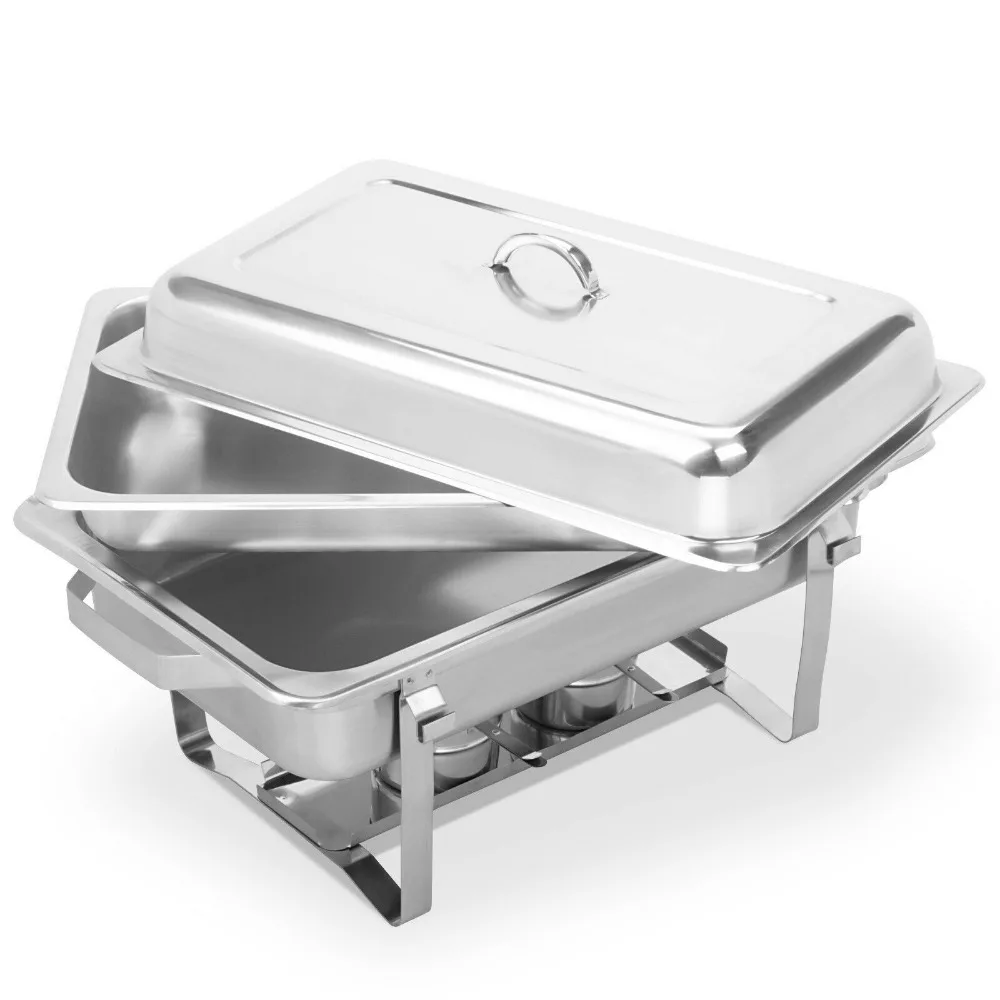  9L Stainless Steel Buffet Set Round in Home & Garden Kitchen Tool With Free Shipping - 33006563734
