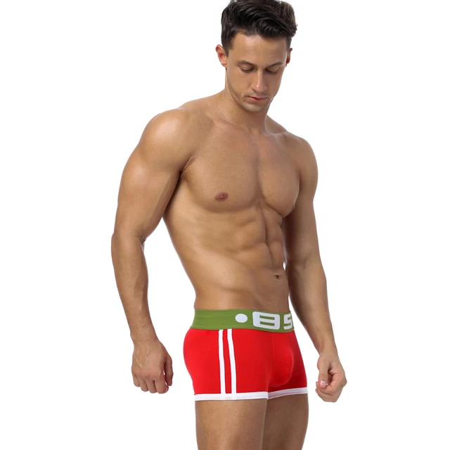 BS Brand Boxer Men Underwear Sexy cotton Boxers Gay Underwear Cueca male underpants slip Cuecas Male Panties Boxershorts BS40