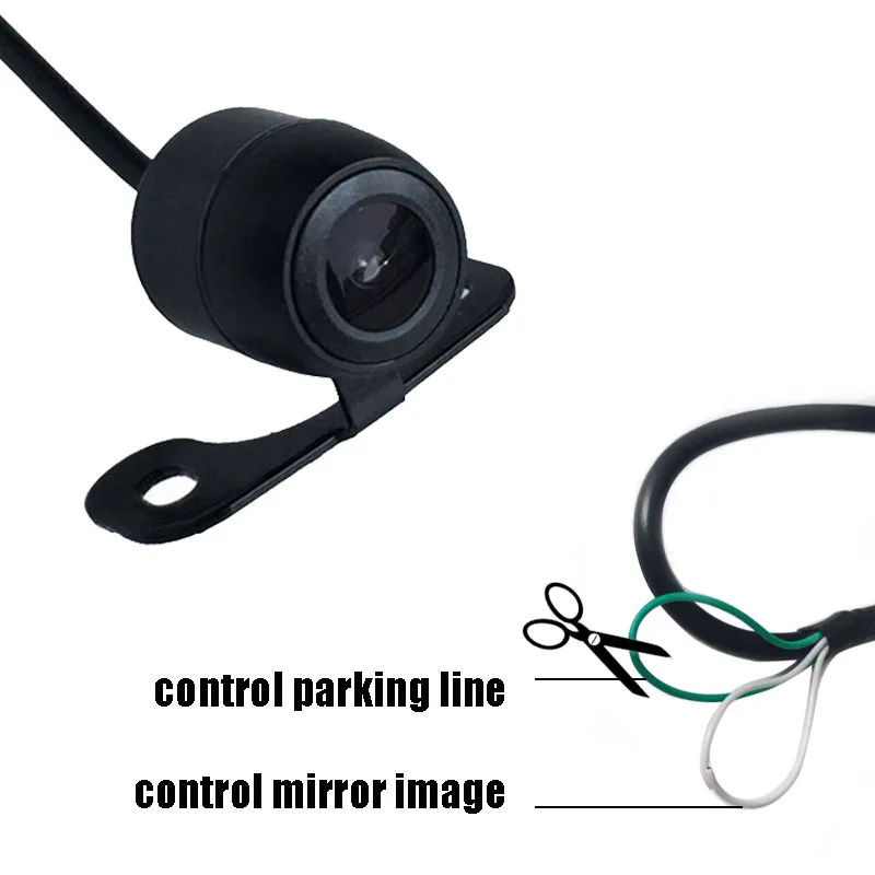 

thehotcakes Waterproof Car Vehicle Rearview Front Side View Backup Reversing Camera with or without Mirror Image Convert Line