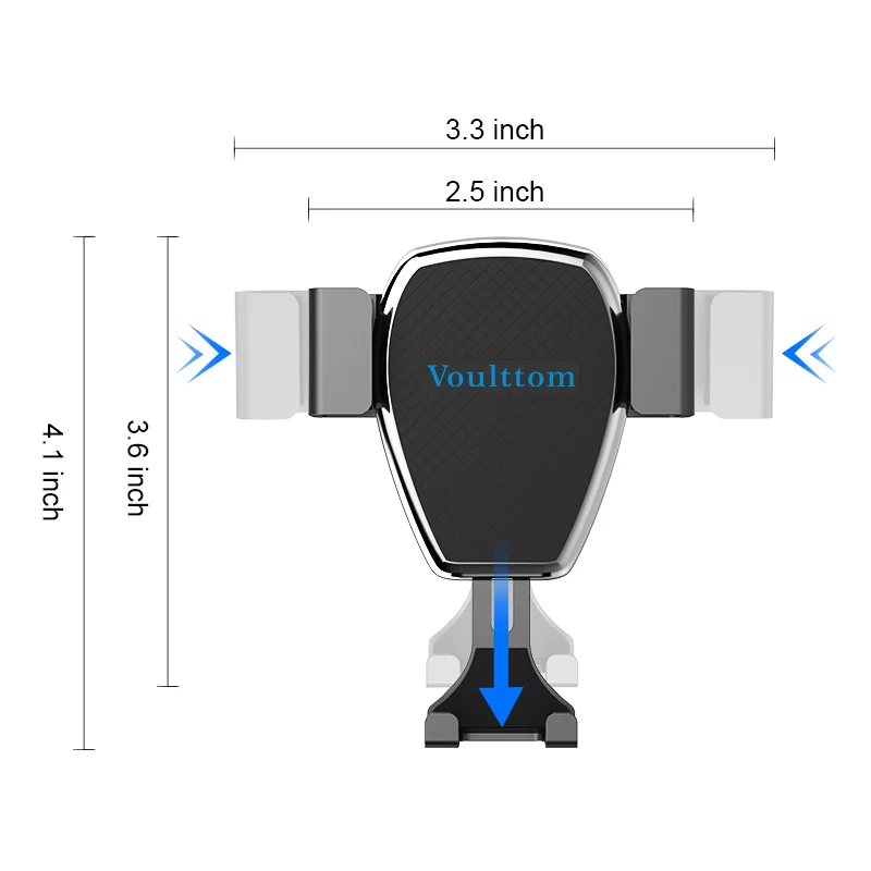 Держатель Voulttom для телефона, держатель на вентиляционное отверстие автомобиля, автоматический замок и держатель для крепления одной рукой для iPhone, samsung, htc, LG, HUAWEI